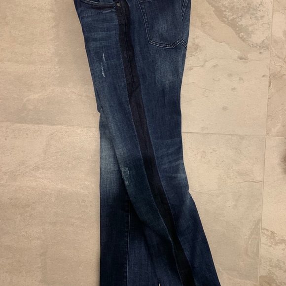 EUC Cabi jeans with dark side stripe & weathering - Picture 5 of 6